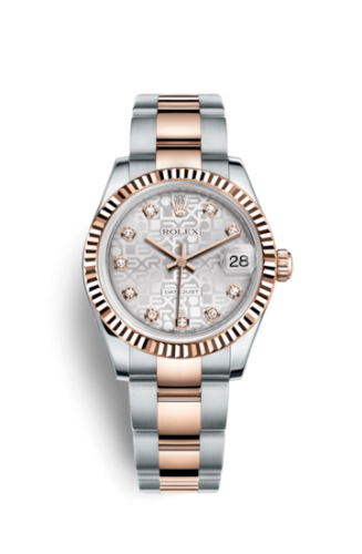 Datejust 31 Rolesor Everose Fluted / Jubilee / Silver Computer