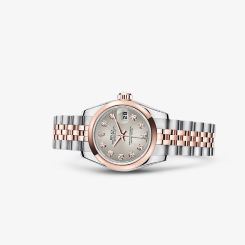 Lady-Datejust 26 Rolesor Everose Jubilee Silver Diamond