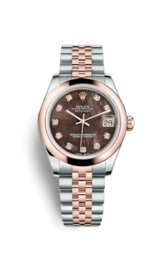 Datejust 31 Rolesor Everose Domed / Jubilee / Black MOP
