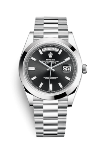 Day-Date 40 Platinum / Black – Diamond