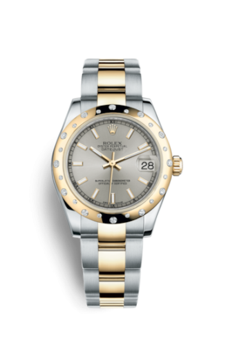 Datejust 31 Rolesor Yellow Domed Diamond / Oyster / Silver