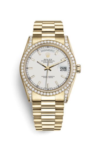 Day-Date 36 Yellow Gold Diamonds / President  / White