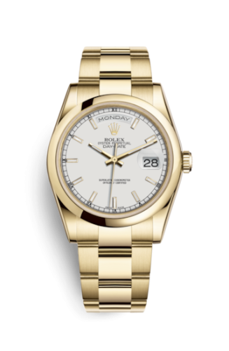 Day-Date 36 Yellow Gold Domed / Oyster / White