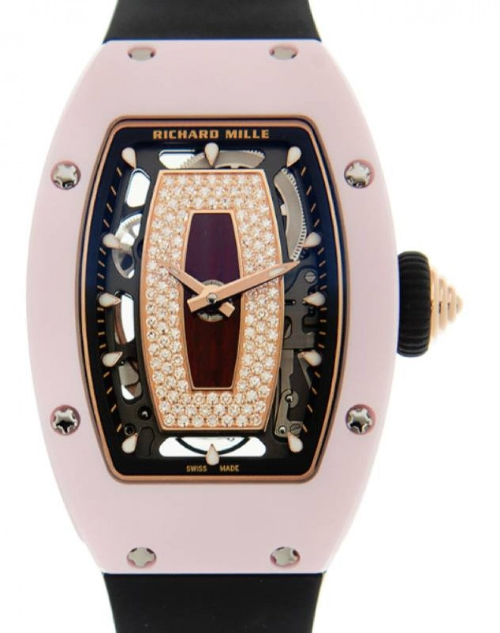 Pink Ceramic Diamond Jasper Dial RM 07-01