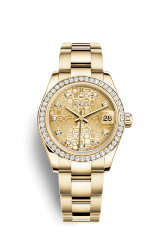 Datejust 31 Yellow Gold Diamond / Oyster / Champagne Computer