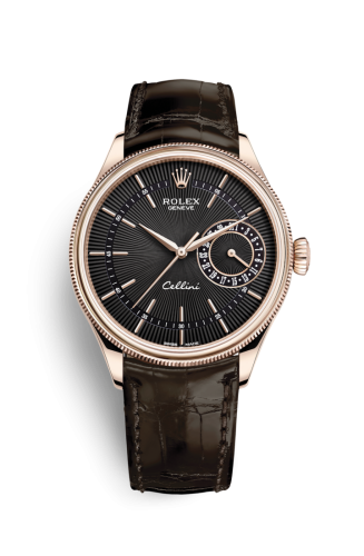 Cellini Date Everose / Black / Alligator