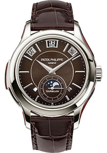 Tourbillon Minute Repeater Perpetual Calendar Platinum Case Brown Dial