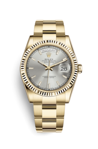 Day-Date 36 Yellow Gold Fluted / Oyster / Silver