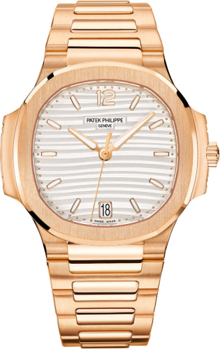 Nautilus Ladies Rose Gold Silver Dial