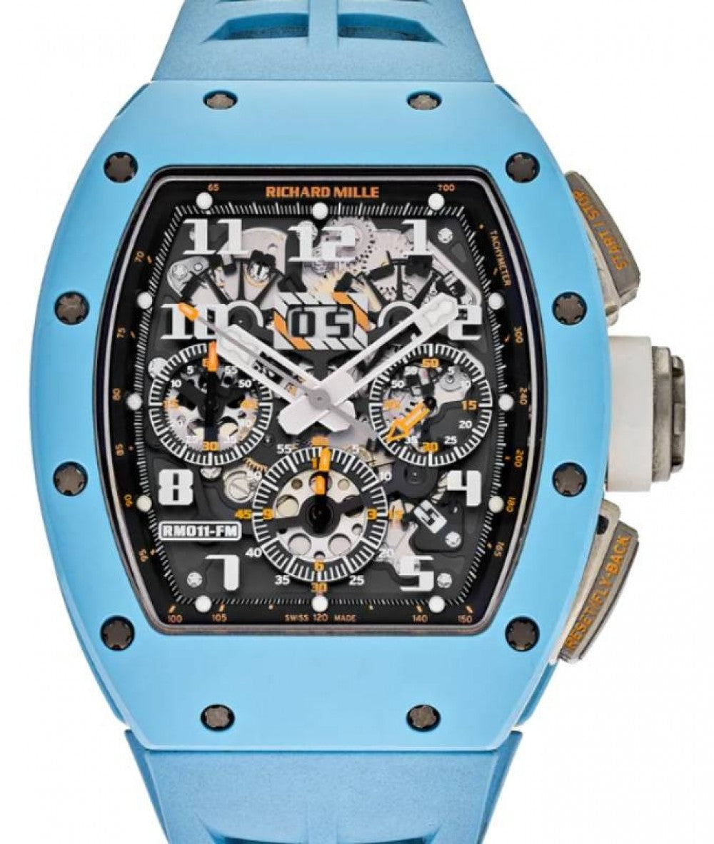 Automatic Flyback Chronograph Felipe Massa Baby Blue Ceramic Last Edition RM 011