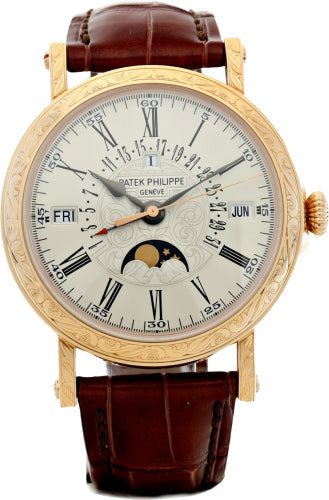 Grand Complications Perpetual Calendar Day Month Moon Phases White Opaline Roman…