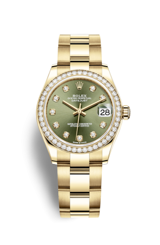 Datejust 31 Yellow Gold / Diamond / Olive – Diamond / Oyster
