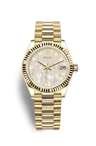 Datejust 31 Yellow Gold / Fluted / Butterfly / President