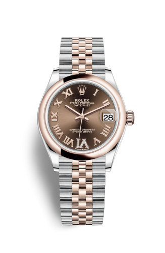 Datejust 31 Stainless Steel/ Rose Gold / Domed / Chocolate – Roman / Jubilee