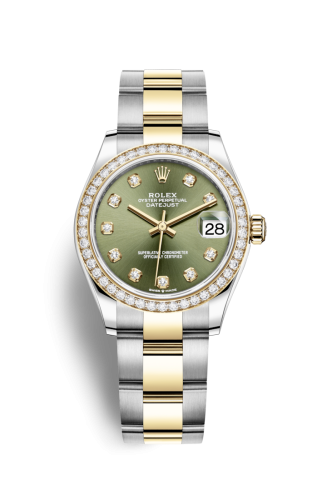 Datejust 31 Stainless Steel / Yellow Gold / Diamond / Olive – Diamond / Oyster