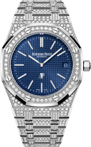 Royal Oak “Jumbo” Extra-Thin 39mm White Gold/Diamond Blue Dial