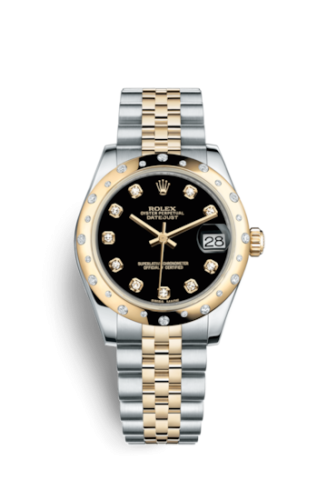 Datejust 31 Rolesor Yellow Domed Diamond / Jubilee / Black Diamond