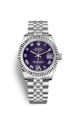 Datejust 31 Stainless Steel Fluted / Jubilee / Purple Roman