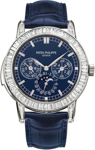 Grand Complications Day-Date Annual Calendar Moon Phase 42mm Blue Index Platinum…